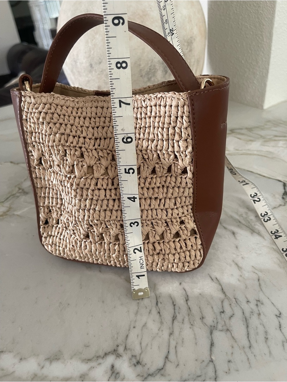 J. Crew Woven Crossbody Mini Tote Bag - Picture 7 of 9